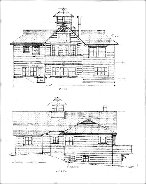 West and north elevations